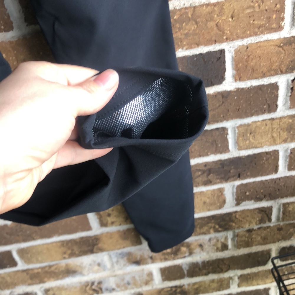 COLUMBIA Black Insulated Pants with White Zippers - Picture 8 of 9